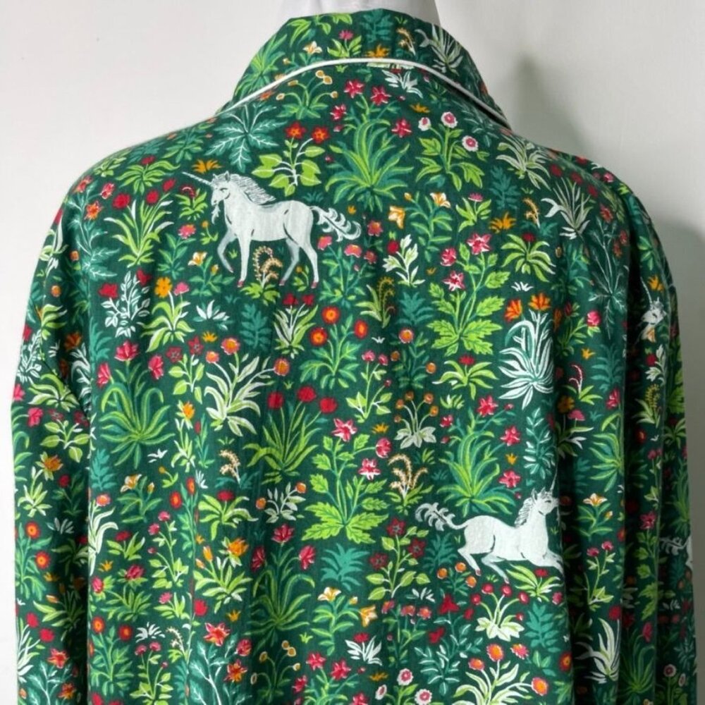 Printfresh Green Floral Pajama Top - Picture 7 of 9